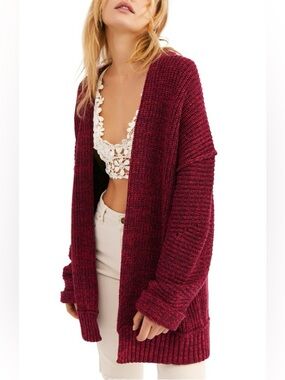 NWOT Free People High Hopes Open front Cardigan Sweater Knit Casual Size S/P